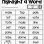 Long O With Final E Worksheets
