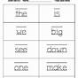 Dolch Word Worksheet