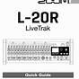 Zoom Livetrak L-20 Manual