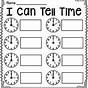 Telling Time First Grade Printable