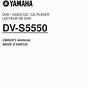 Yamaha Dv S5450 Dvd Player Owner's Manual