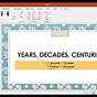Decades Centuries Millenniums Worksheet