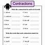 Contractions Grade 1 Worksheet