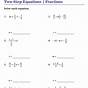 Fractional Linear Equations Worksheets