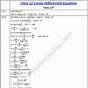 Differential Equation Worksheet