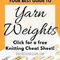 Printable Yarn Weight Chart