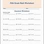 Expressions And Equations Worksheet Grade 6