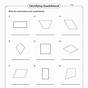 Diagonals Of Quadrilaterals Worksheet