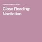 Close Reading Nonfiction Worksheet