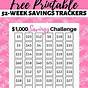 Printable 1000 Savings Challenge