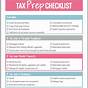Printable Tax Preparation Checklist Pdf