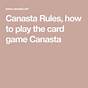 Easy Canasta Rules Printable