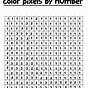Pixel Color By Number Printable