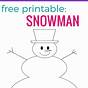 Printable Cut Out Snowman