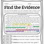 Find The Evidence Worksheet