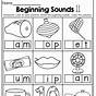 Kindergarten Beginning Sounds Worksheet