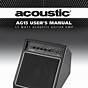 Acoustic Ag15 User Manual