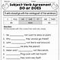 Subject Verb Agreement Worksheets Grade 4