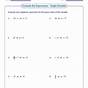 Evaluate Algebraic Expressions Worksheets