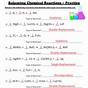 Type Of Reactions Worksheets Answers