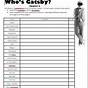 Great Gatsby Character Analysis Printables