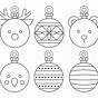 Printable Coloring Christmas Ornaments