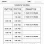 Elapsed Time Worksheet Grade 4