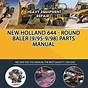 New Holland 644 Round Baler Service Manual