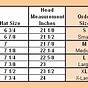 Welding Hat Size Chart