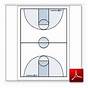 Printable Blank Basketball Court