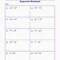 Exponents Worksheet Grade 6