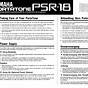 Yamaha Portatone Psr 18 Owner's Manual