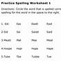 Free Spelling Worksheets Generator