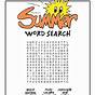 Summer Word Puzzles Printable