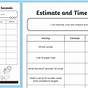 Estimating Time Worksheet