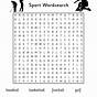 Sports Word Search Printable