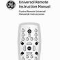 Ge Universal Remote Manual 11695