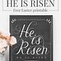 He Is Risen Printable