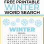 Word Search Printable Winter