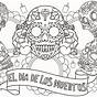 Dia De Los Muertos Skull Coloring