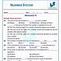 The Real Number System Worksheet