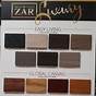 Zar Wood Stain Color Chart