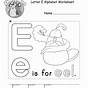 Lowercase E Worksheets For Preschool