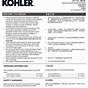 Kohler Installation Manuals