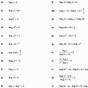 Exponential And Logarithmic Functions Worksheets