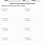 Elimination Systems Of Equations Worksheet