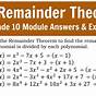 The Remainder Theorem Worksheets