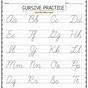 Cursive Practice Worksheet