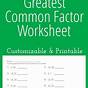 Factor Practice Worksheets