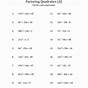 Quadratic Equations Worksheet With Answers